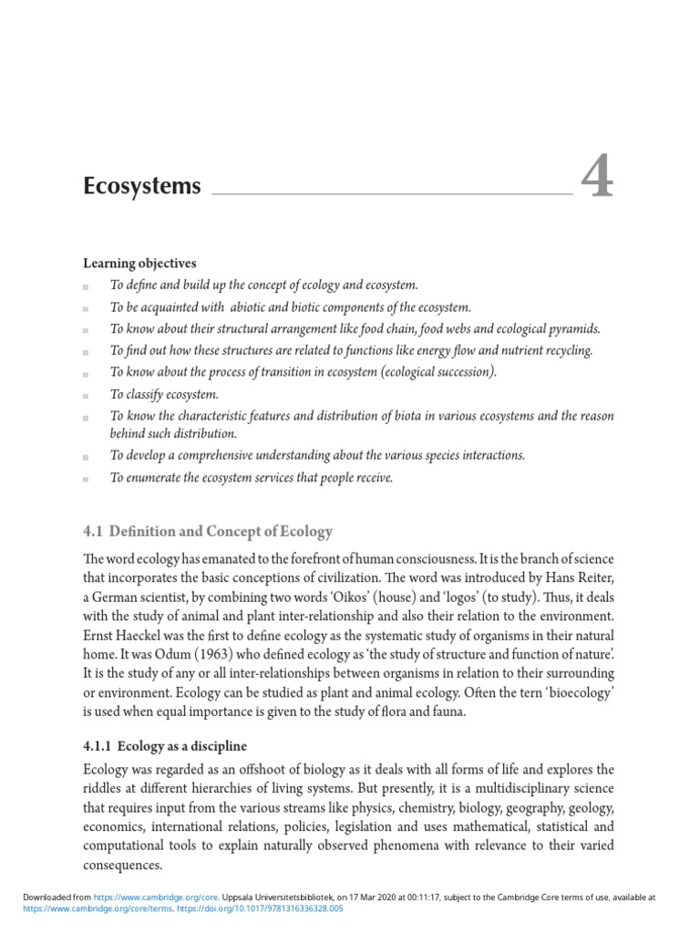 Understanding Ecosystems and Ecology | PDF | Food Web | Ecosystem