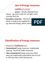 Classification of Energy Resources