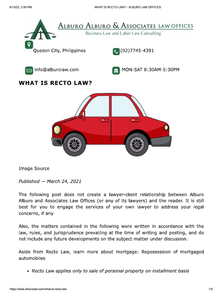 Recto Law PDF