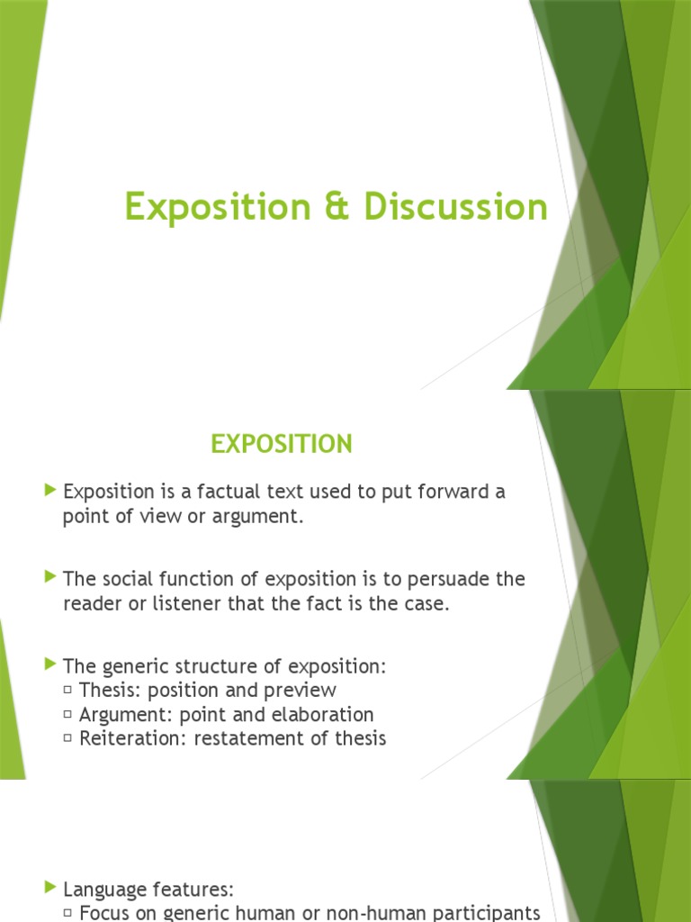 Exposition vs. Discussion: Key Features | PDF | Verb | Mobile Phones