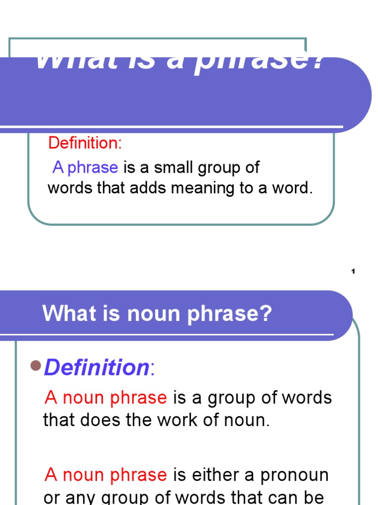WHAT IS A PHRASE intelligence overview