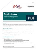 Family Planning: The Adolescent Imperative