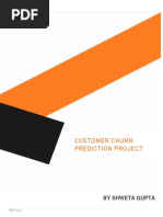 Customer Churn Prediction Project: by Shweta Gupta