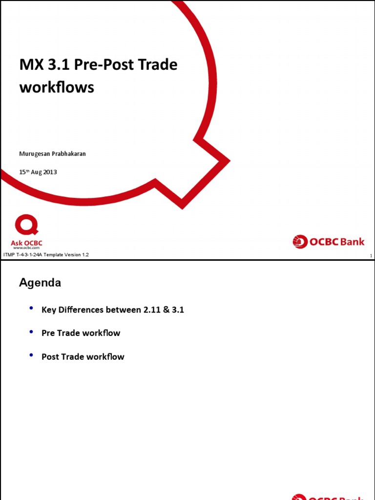 Murex 3.1 Pre-Post Trade Workflows | PDF | Pointer (Computer ...