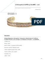 EnergiaConstiintei - Ro - Brăţară Magnetică Energetică CUPRU Și ALAMĂ - Cod BRA064