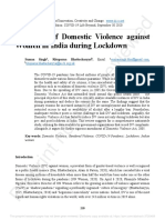 Preprint Not Peer Reviewed: A Review of Domestic Violence Against Women in India During Lockdown