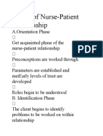 Phases of Nurse-Patient Relationship