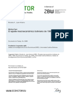 El Ajuste Macroeconómico Boliviano de 1985 A 1989: Morales A., Juan Antonio