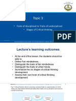 Topic 3 Traits of Disciplined Vs Traits of Undisciplined