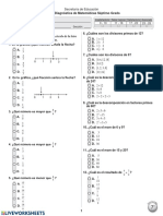 Prueba Diagnóstica de Matemáticas Séptimo Grado