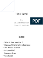 Time Travel: By, S.S.Karthikhesvaran Class 12 Zenith A1
