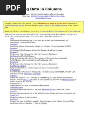Excel Vba Examples Telephone Numbering Plan Microsoft Excel