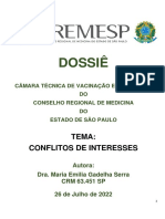 Dossiê CREMESP - Câmara Técnica de Vacinação e Imunização - Dra. Maria Emilia Gadelha Serra - 26 Julho 2022