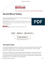 Alcohol Blood Test