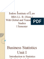 BBA LLB Global I Semester Statitics Unit I
