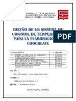 Diseño de Un Sistema de Control de Temperatura para La Elaboración de Chocolate