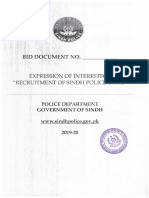 87-Bid - Document-Recruitment of Sindh Police Units