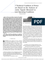 Diagnosis of Technical Condition of Power Transformers Based On The Analysis of Vibroacoustic Signals Measured in Transient Operating Conditions