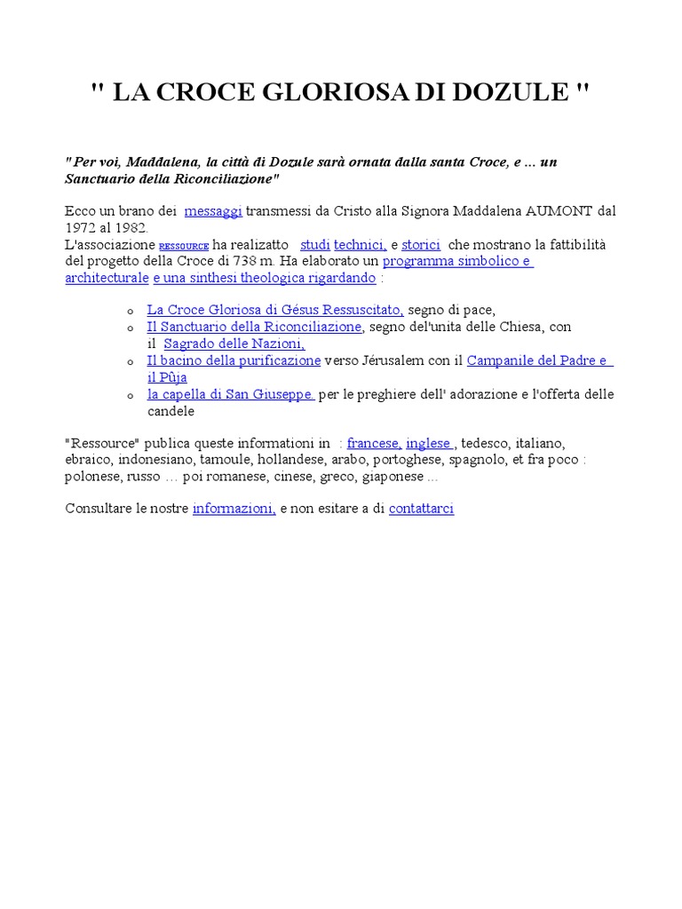 La Croce Gloriosa Di Dozule PDF