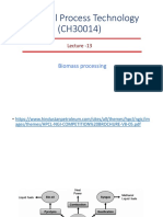 Chemical Process Technology (CH30014) : Biomass Processing