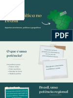 A geopolítica no Brasil: potência regional