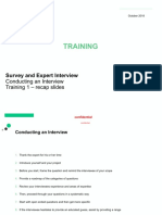 Training: Survey and Expert Interview