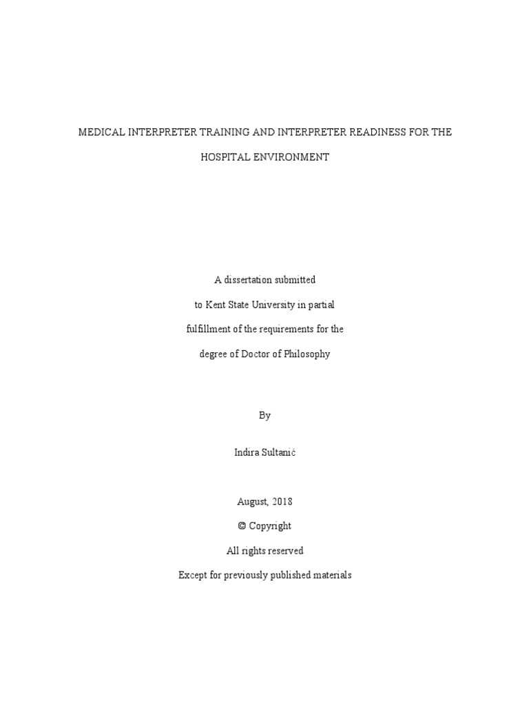 Medical Interpreter Training and Interpreter Readiness | PDF | Language ...