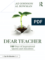 Dear Teacher 100 Days of Inspirational Quotes and Anecdotes