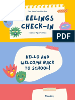 Yellow and Blue Handwritten Social and Emotional Learning SEL Feelings Check in Weather Education Presentation