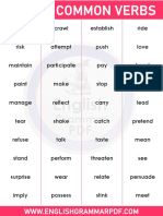 List of Common Verbs in English 1