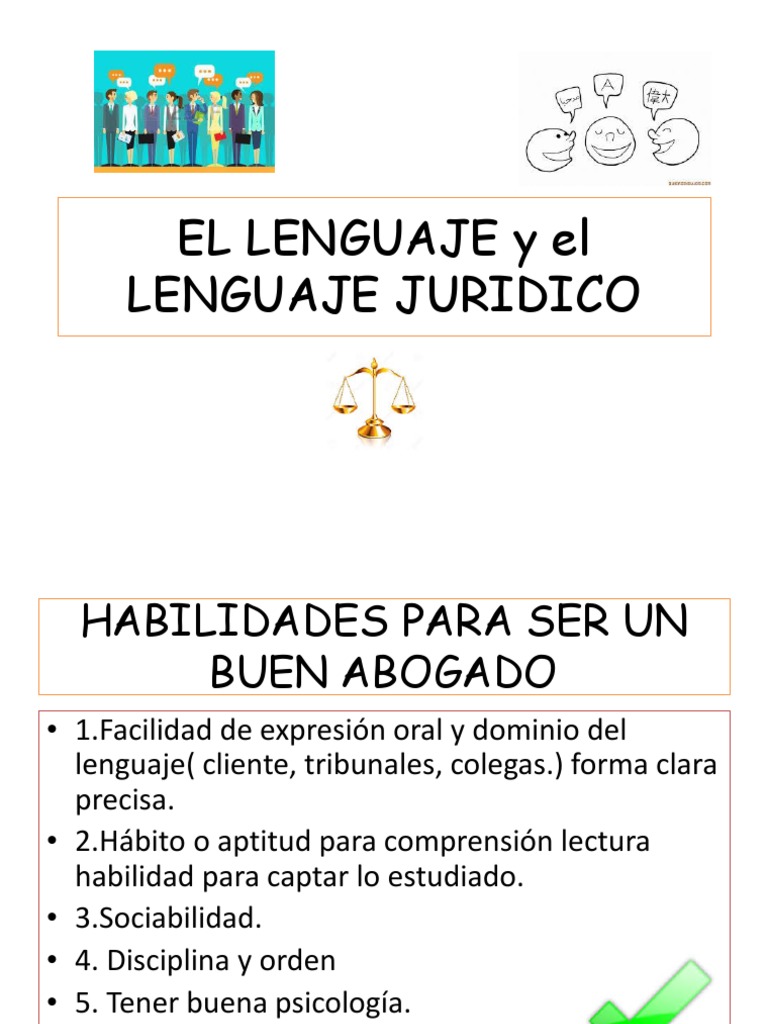 EL LENGUAJE y LENGUAJE JURIDICO 2021 PP PDF Comunicación Lingüística