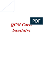 QCM Carte Sanitaire