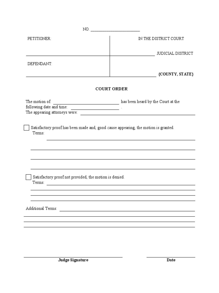 Court Order | PDF | Social Science | Law