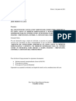 Ejemplo de Carta e Informe de Solicitud de Pago de Consultor en Linea Municipio