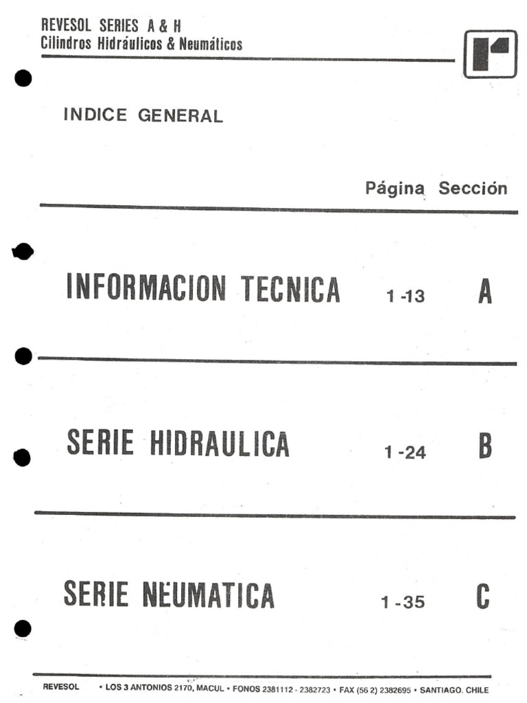 Catálogo Cilindros Revesol - Serie H - 2 | PDF