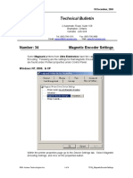 Technical Bulletin: Number: 34 Magnetic Encoder Settings