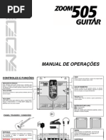Manual Zoom 505 Guitar - PT-BR