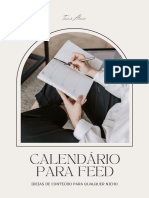 Calendário de conteúdo para feed de mídias sociais