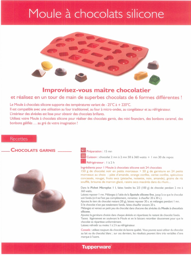 Fiche Tupperware : Moule à chocolat silicone - Les Macarons à la