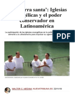 La Guerra Santa' - Iglesias Evangélicas y El Poder Conservador en Latinoamérica