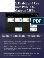 How To Enable and Use Remote Panel On Workgroup Mfps