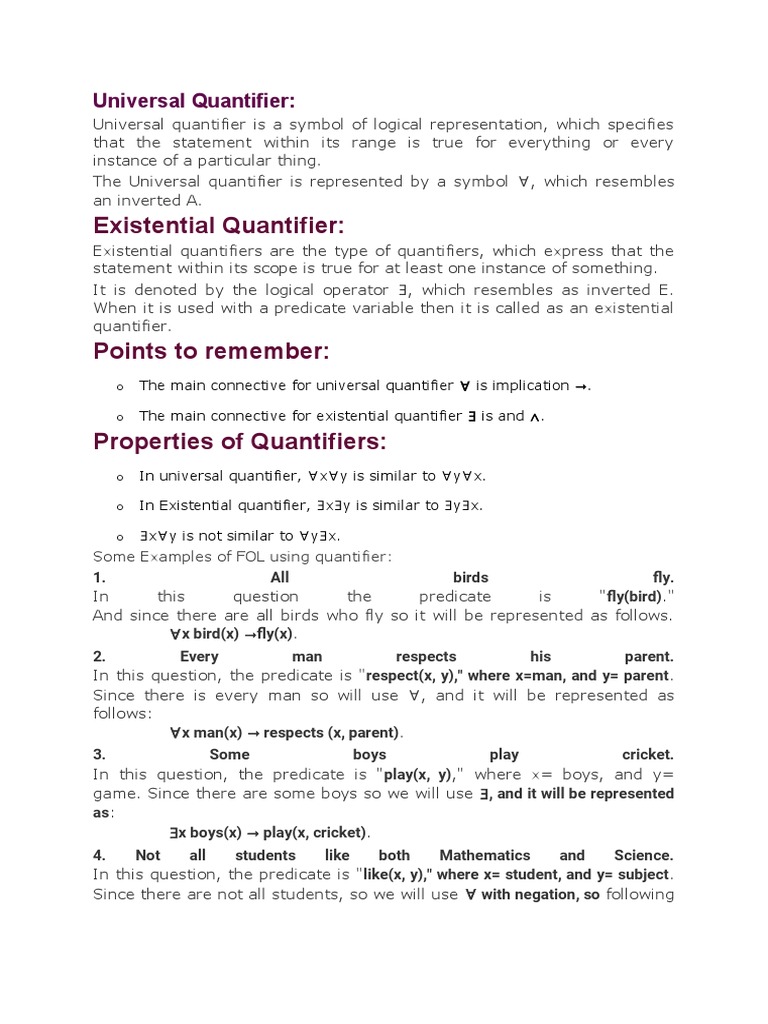 An Introduction to Universal and Existential Quantifiers: Their Symbols ...