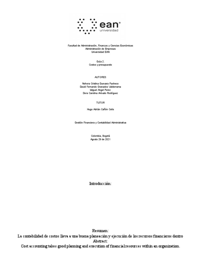 Annotated-Gu%C3%ADa 2 Final.xlsx | PDF | Presupuesto | Business