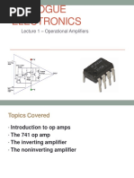 Analogue Electronics: - Operational Amplifiers