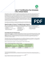 Green-E Certification Fee Schedule