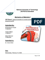 National University of Technology (NUTECH) - Islamabad: Mechanics of Materials II