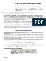 Notice D'Informations Précontractuelles: Caractéristiques Essentielles de La Prestation