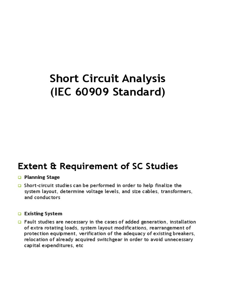 Short Circuit Analysis PDF Alternating Current Electric Power