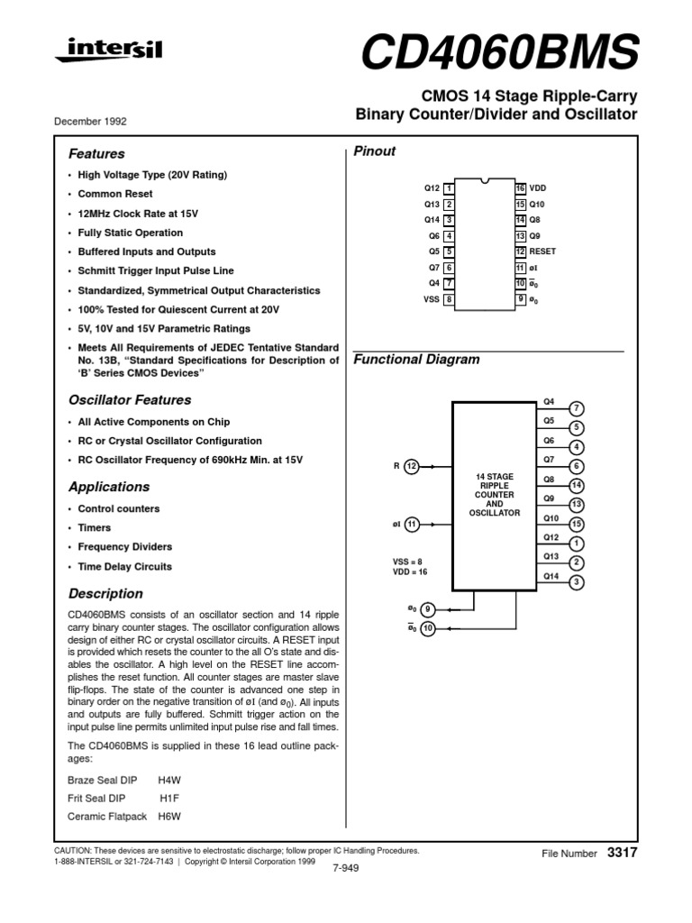 cd4060_192 Electronic Oscillator Cmos