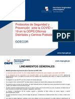 Protocolos de Seguridad y Prevención Contra La COVID-19 en La ODPE y LV
